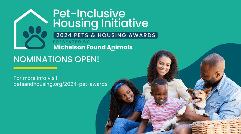 Nominations for the 2024 Pets and Housing Awards are now open!